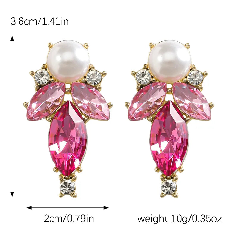 Crystal & Pearl Angel Earrings